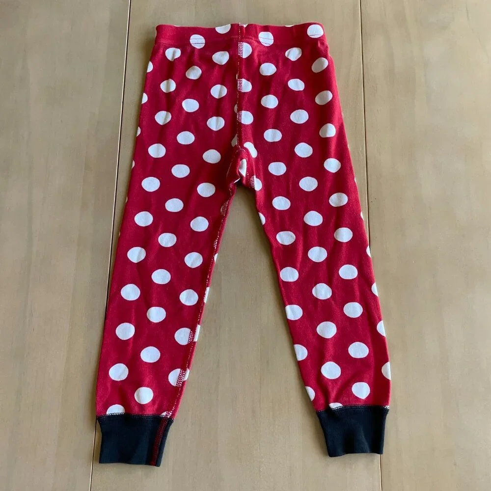 Hanna Andersson Disney Minnie Mouse 100% Organic Cotton Long Johns PJs - Size 3T